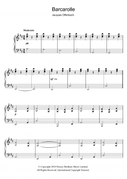 page one of Barcarolle (from The Tales Of Hoffmann) (Easy Piano)