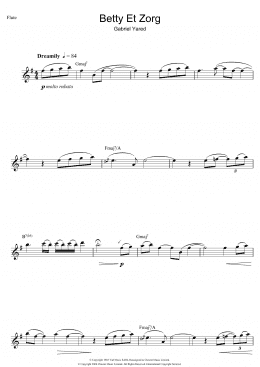 page one of Betty et Zorg (from Betty Blue) (Flute Solo)