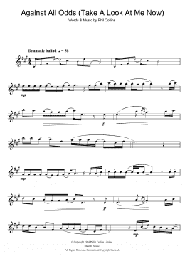 page one of Against All Odds (Take A Look At Me Now) (Alto Sax Solo)