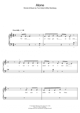 page one of Alone (5-Finger Piano)