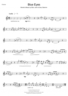 page one of Blue Eyes (Clarinet Solo)