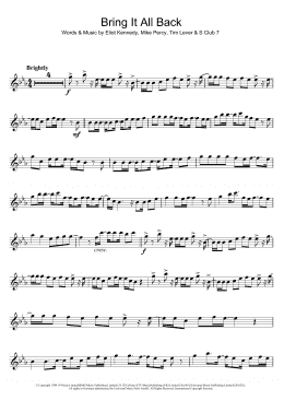 page one of Bring It All Back (Flute Solo)