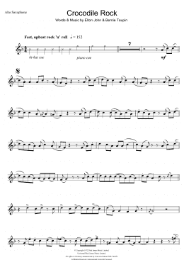 page one of Crocodile Rock (Alto Sax Solo)