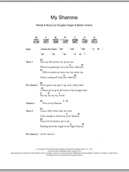 page one of My Sharona (Guitar Chords/Lyrics)