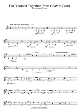 page one of Pull Yourself Together (from Gosford Park) (Clarinet Solo)