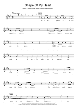 page one of Shape Of My Heart (Clarinet Solo)