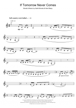 page one of If Tomorrow Never Comes (Clarinet Solo)