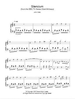 page one of Silencium (Piano Solo)