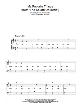 page one of My Favorite Things (Easy Piano)