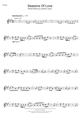 page one of Seasons Of Love (from Rent) (Trumpet Solo)