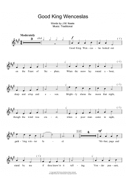 page one of Good King Wenceslas (Clarinet Solo)