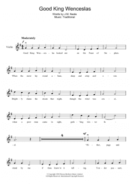 page one of Good King Wenceslas (Violin Solo)