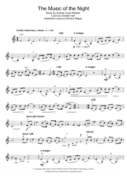 page one of The Music Of The Night (from The Phantom Of The Opera) (Violin Solo)