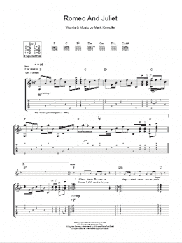 page one of Romeo And Juliet (Guitar Tab)