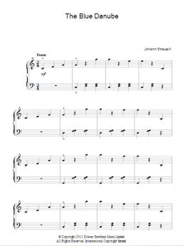 page one of (On The Beautiful) The Blue Danube (Easy Piano)