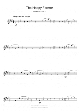 page one of The Happy Farmer (Alto Sax Solo)