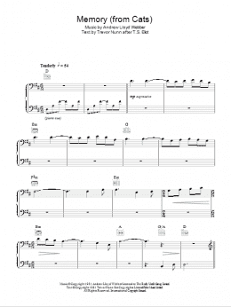 page one of Memory (from Cats) (Easy Piano)