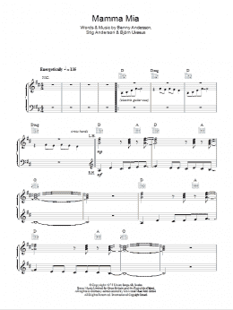 page one of Mamma Mia (Easy Piano)