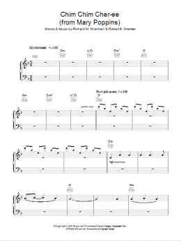 page one of Chim Chim Cher-ee (from Mary Poppins) (Easy Piano)