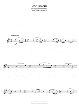 page one of Jerusalem (Alto Sax Solo)