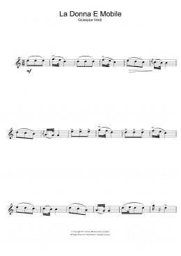 page one of La Donna E Mobile (Alto Sax Solo)