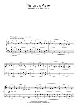 page one of The Lord's Prayer (Piano Solo)