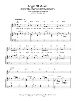 page one of Angel Of Music (from The Phantom Of The Opera) (Piano, Vocal & Guitar Chords)