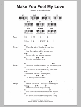 page one of Make You Feel My Love (Piano Chords/Lyrics)