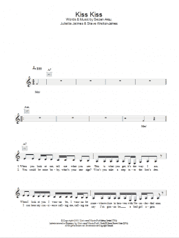 page one of Kiss Kiss (Lead Sheet / Fake Book)