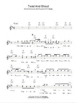 page one of Twist And Shout (Lead Sheet / Fake Book)