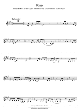 page one of Rise (Clarinet Solo)