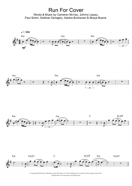 page one of Run For Cover (Flute Solo)