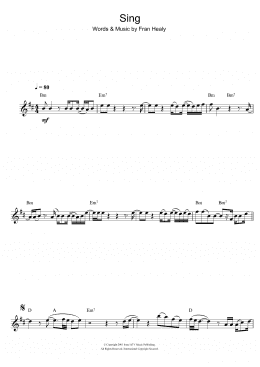 page one of Sing (Flute Solo)