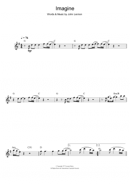 page one of Imagine (Flute Solo)