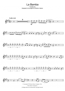 page one of La Bamba (Alto Sax Solo)