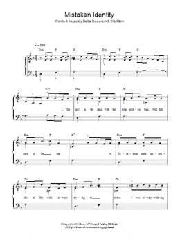 page one of Mistaken Identity (Easy Piano)