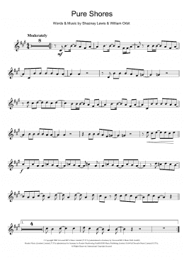 page one of Pure Shores (Alto Sax Solo)