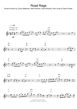 page one of Road Rage (Alto Sax Solo)