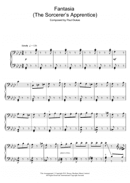 page one of Fantasia (The Sorcerer's Apprentice) (Piano Solo)