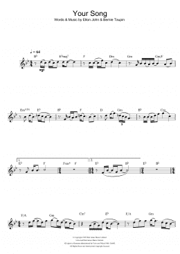 page one of Your Song (Flute Solo)