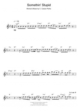 page one of Somethin' Stupid (Alto Sax Solo)