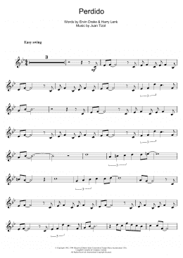 page one of Perdido (Alto Sax Solo)