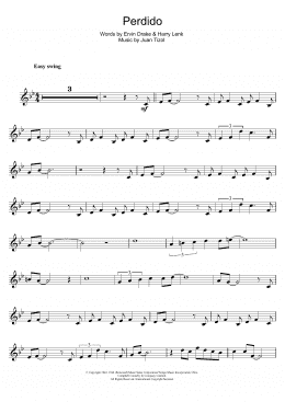 page one of Perdido (Clarinet Solo)