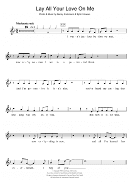 page one of Lay All Your Love On Me (Violin Solo)