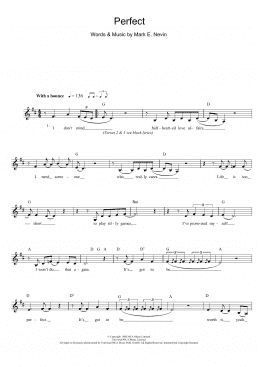 page one of Perfect (Lead Sheet / Fake Book)