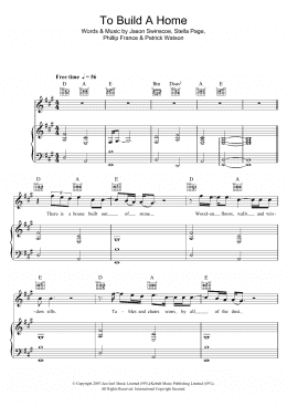 page one of To Build A Home (Piano, Vocal & Guitar Chords)