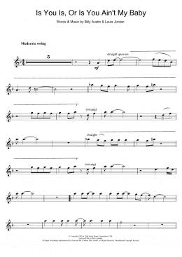 page one of Is You Is Or Is You Ain't My Baby? (Alto Sax Solo)