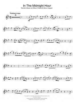 page one of In The Midnight Hour (Flute Solo)