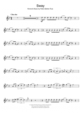 page one of Sway (Quien Sera) (Clarinet Solo)