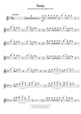 page one of Sway (Quien Sera) (Flute Solo)